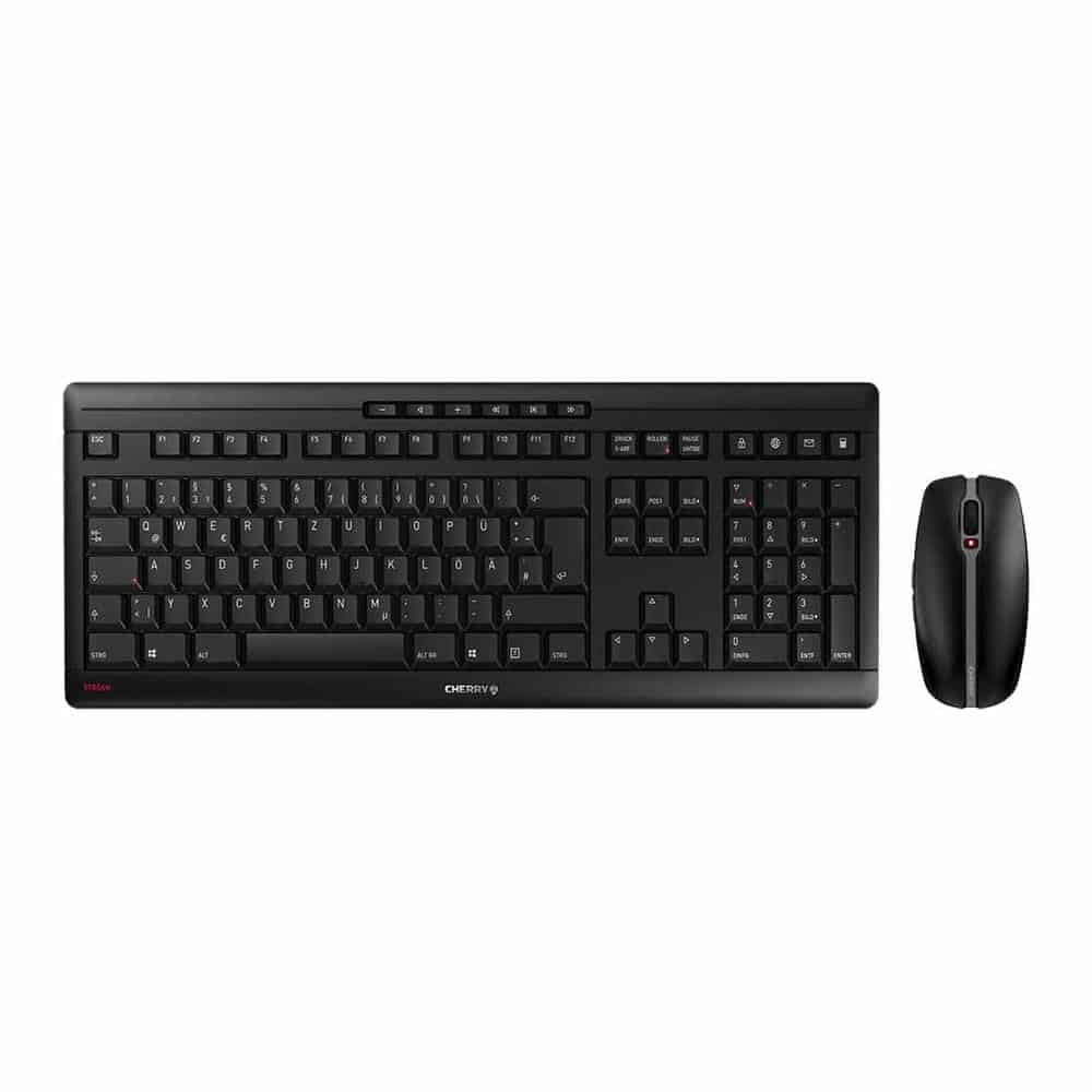 (image for) CHERRY Desktop STREAM Wireless Whisper Quiet Keyboard and Mouse Set Cherry SX Keys - Black